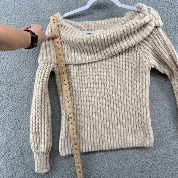 Meshki Cream Off-the-Shoulder Knit Sweater - Picture 7 of 12